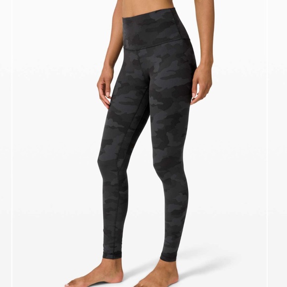 Lululemon Align Pant in dark gray camo print size 14 tall - Picture 2 of 6